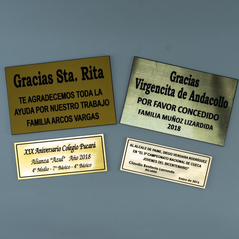 Placas Grabadas Laser Publifoto Ovalle